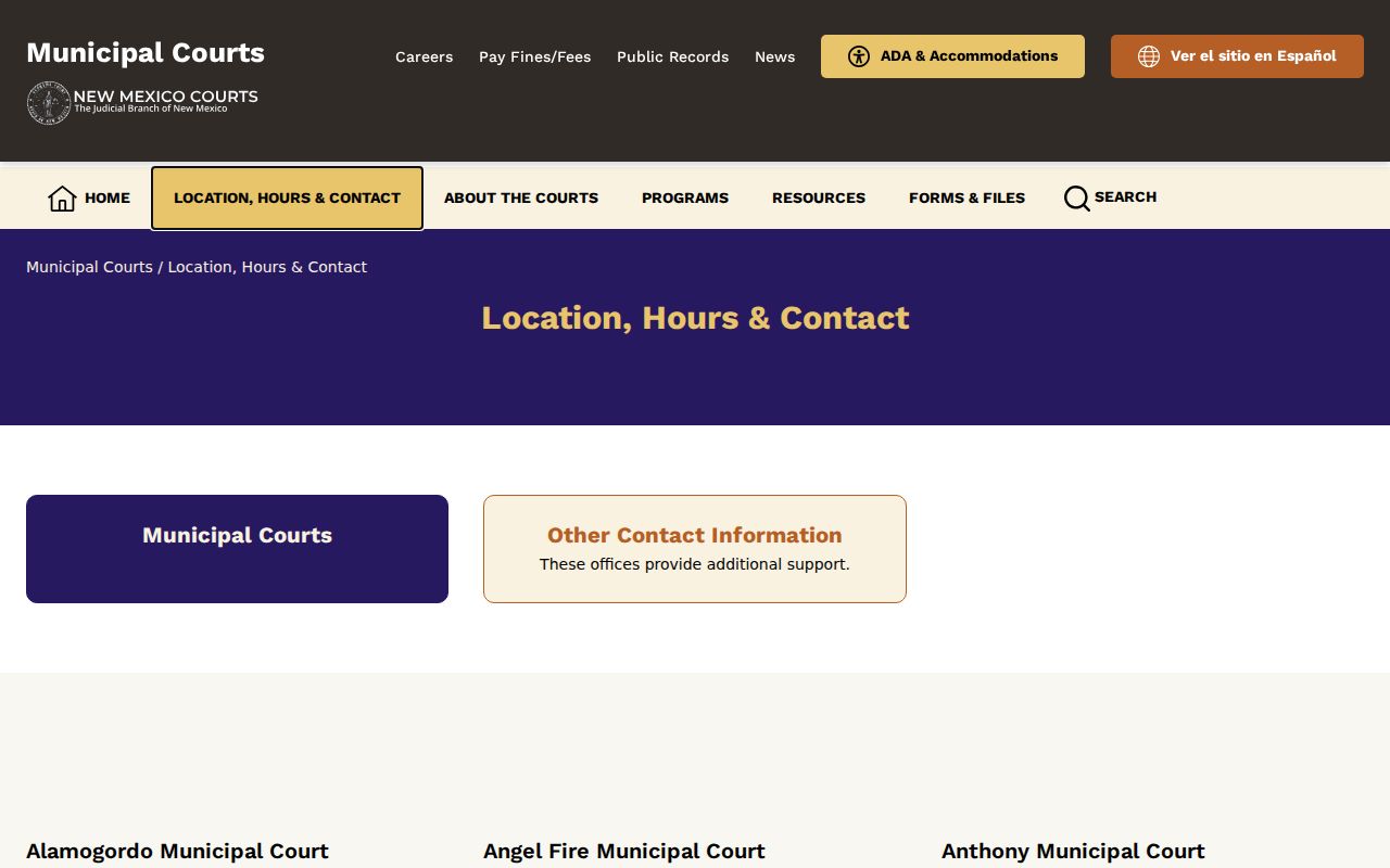 Cloudcroft court records municipal court directory