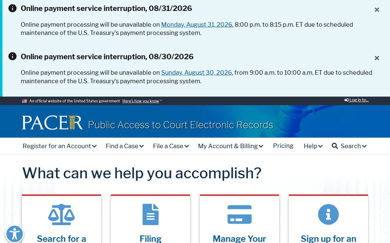 Otero County court records PACER federal case access interface