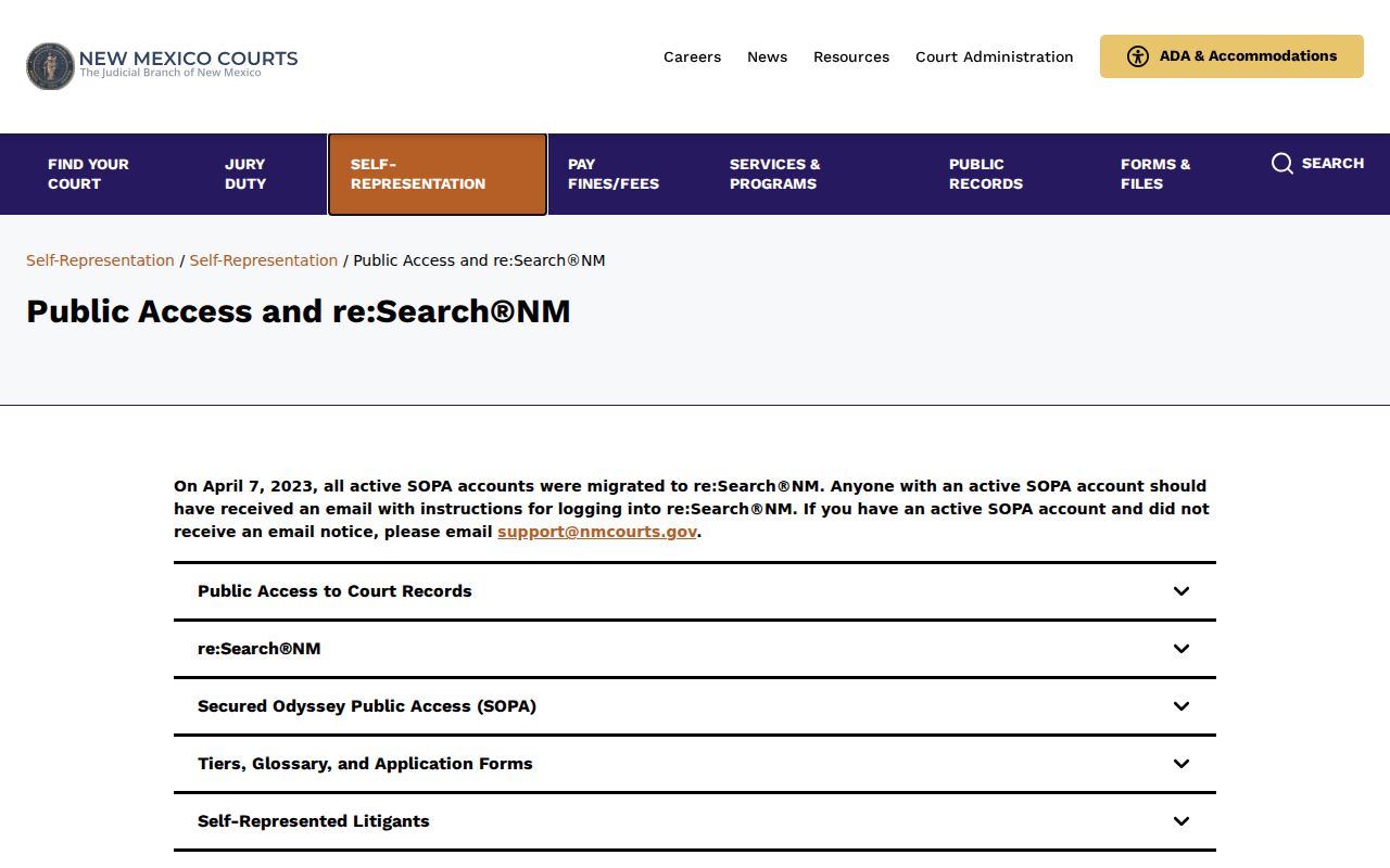 Otero County criminal docket Case Lookup and re:SearchNM access explanation